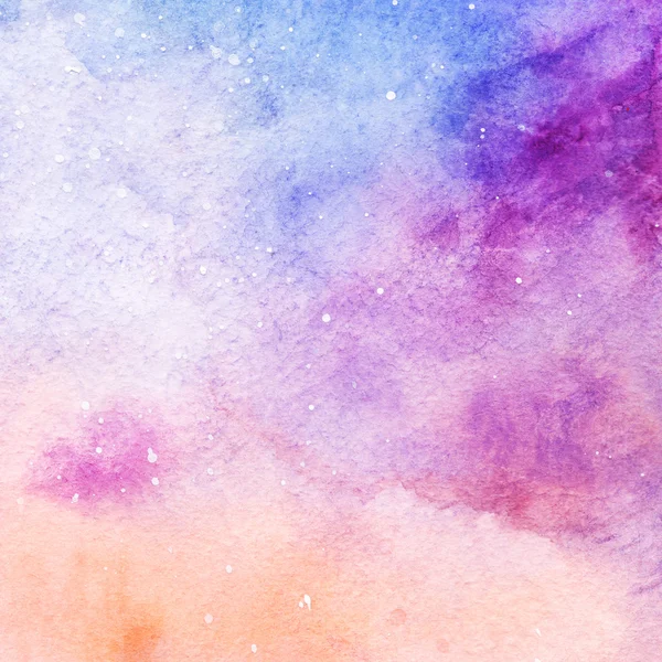Acuarela colorido espacio estrellado galaxia nebulosa fondo —  Fotos de Stock