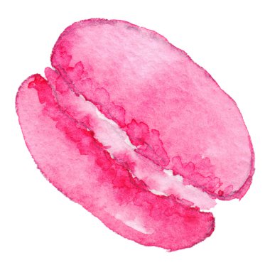 Şekerli tatlı çilek suluboya ahududu kiraz berry gül izole acıbadem kurabiyesi