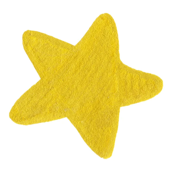Χρυσή κίτρινο βελούδο σύμβολο αστέρι σχήμα απομονωμένες — Φωτογραφία Αρχείου
