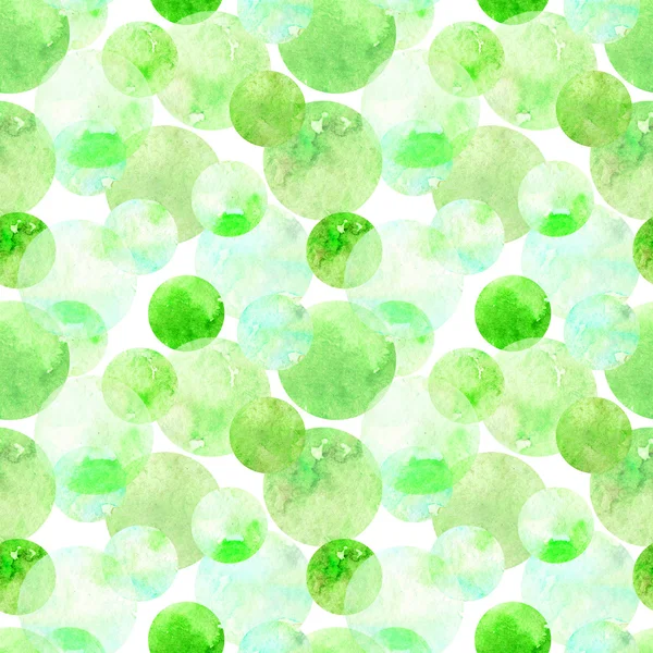 Aquarelle boule cercle vert néon motif abstrait sans couture — Photo