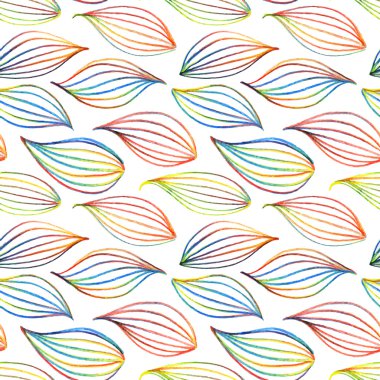 Renkli gökkuşağı Dikişsiz desen doku arka plan vektör yaprak
