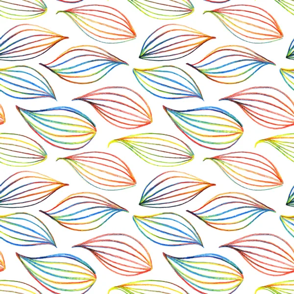 Colorful rainbow leaf seamless pattern texture background vector — Stock Vector