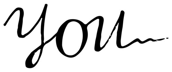 Monochromatyczne słowo czarny napis typograficznych na białym tle wektor — Wektor stockowy