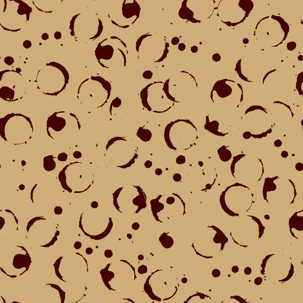 Modèle sans couture de cercle d'encre monochrome brun et beige abstrait — Image vectorielle