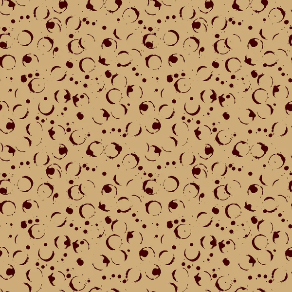 Resumen marrón y beige tinta monocromática círculo vector patrón sin costura — Vector de stock