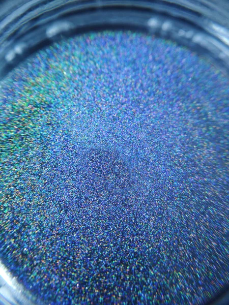 Makro Foto Holographische Regenbogen Lidschatten Pigment Glitzern Kosmetik Make — Stockfoto