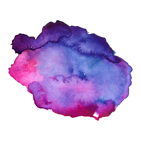 Aquarela Colorido Espaço Galáxia Roxo Violeta Azul Rosa Blot Blob — Fotografia de Stock