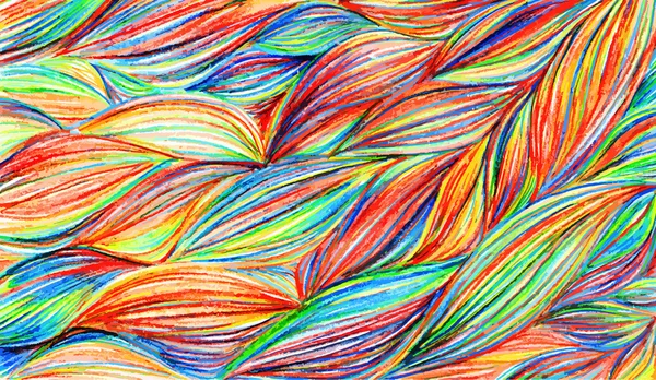 Rainbow colorido tranças ondas padrão textura fundo — Vetor de Stock