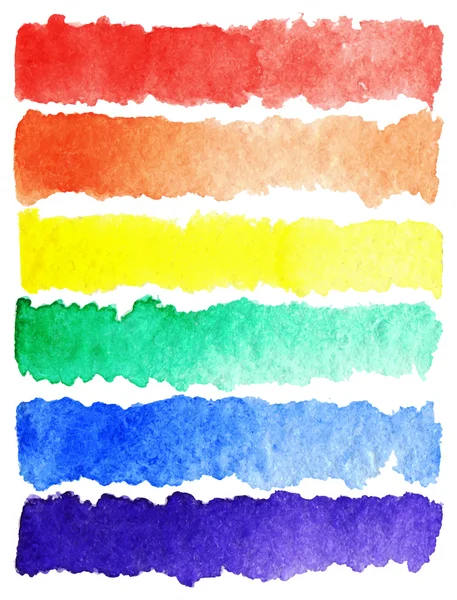 Aquarell Regenbogen bunte Palette Hintergrund — Stockvektor