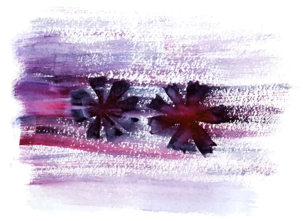 Акварельный фиолетовый цветок — стоковый вектор
