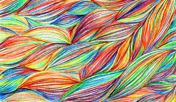 Rainbow colorido tranças ondas padrão textura fundo — Fotografia de Stock