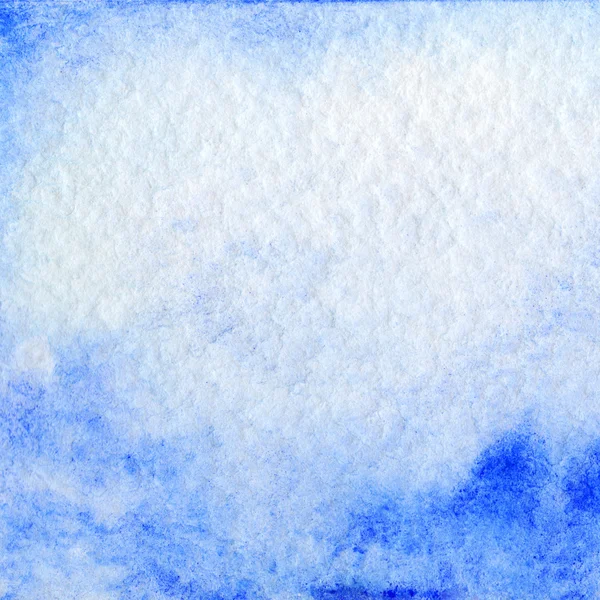 Acuarela azul blanco cielo nubes textura fondo — Foto de Stock