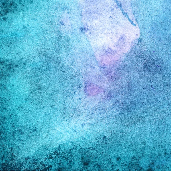 Acuarela invierno turquesa cian abstracto textura fondo — Foto de Stock