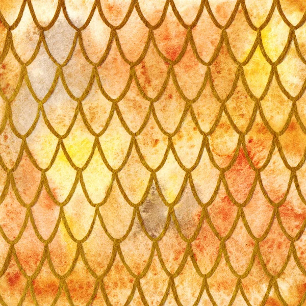 Dragon skin scales yellow orange gold pattern texture background — Stock Photo, Image