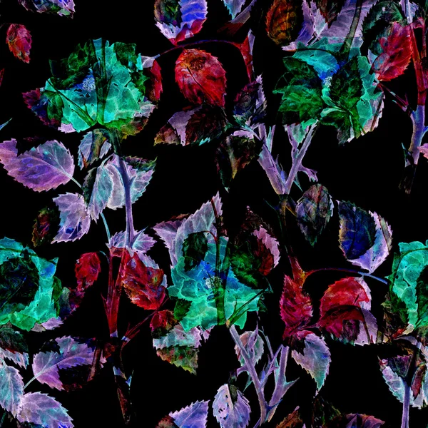 Aquarell negative Rosen nahtlose Muster Textur Hintergrund — Stockfoto