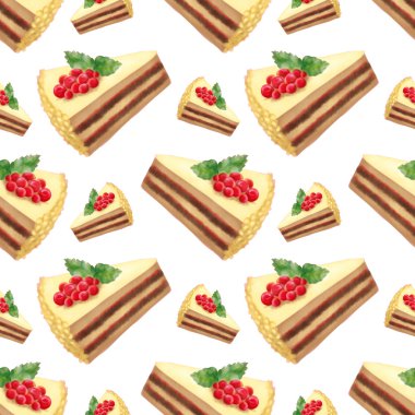 Tatlı tatlı pasta Dikişsiz desen doku arka plan dijital sanat