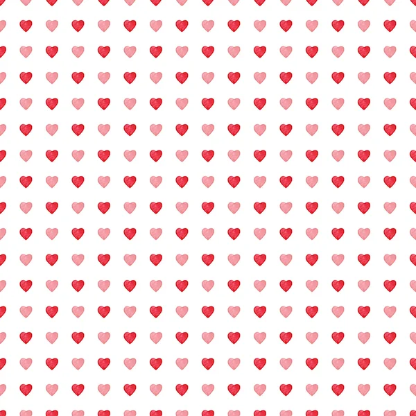 Watercolor red hearts Saint Valentine's Day seamless pattern — Stock Photo, Image