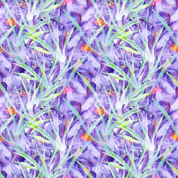 Acuarela violeta cocodrilo púrpura flor sin costuras patrón de fondo —  Fotos de Stock