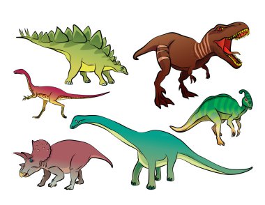 dinozor karikatür vektör