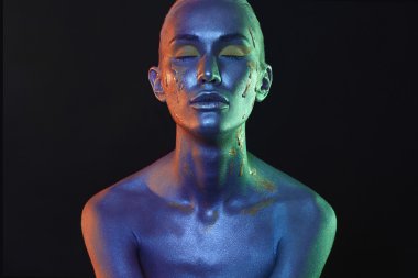 boyalı cilt girl.halloween makyaj