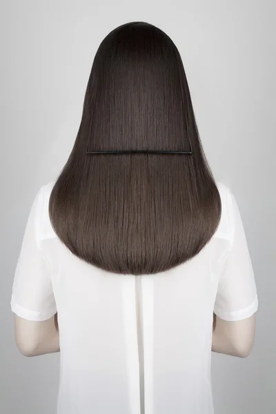 Hair.back longo saudável de mulher jovem — Fotografia de Stock