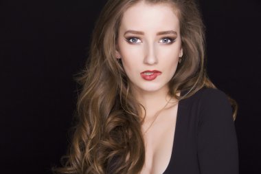 kalıcı makyaj güzel genç seksi kadınla