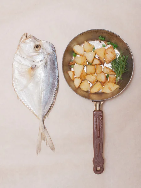fish and Fried potatoes