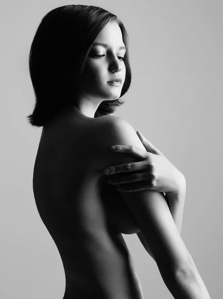 아름 다운 누드 젊은 여자 — 스톡 사진