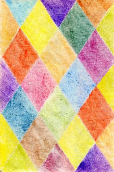 Abstract  background drawn with colored pencils, the author's wo — Stock Photo, Image