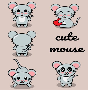 Şirin maymun kawaii stili vektör çizimi. Web iniş sayfası, afiş, broşür, çıkartma, kart, çocuk kitapları vs. için uygun düz çizgi film biçimi.