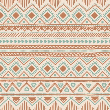 Etnik sorunsuz arka plan. Kabile geometrik renk desen. El