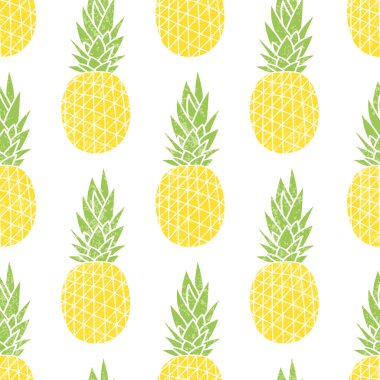 Beyaz bir arka plan üzerinde çizgi film ananas. Basit vektör adam