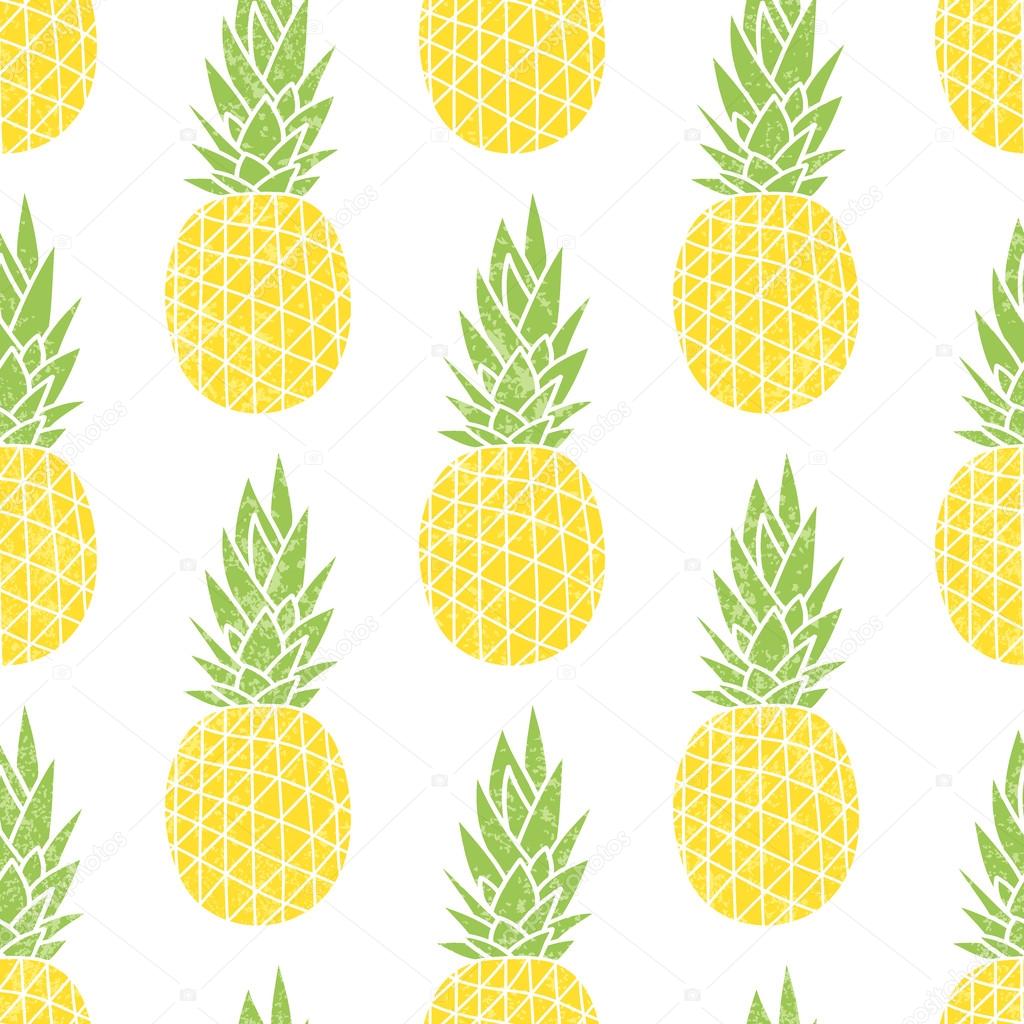 Cartoon pineapple on a white background. Simple vector backgroun Stock  Vector Image by ©flovie #101731354