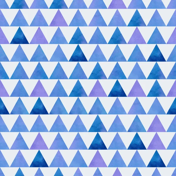 Triángulos azul y púrpura sobre fondo blanco. Vector sin costura — Vector de stock