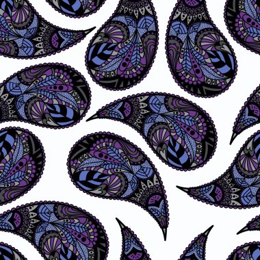 Türk hıyarı dikişsiz desen. Vektör çizimi.