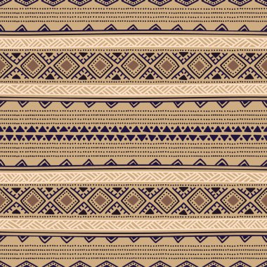 Dikişsiz etnik desen. Geometrik süsleme. Vektör çizim