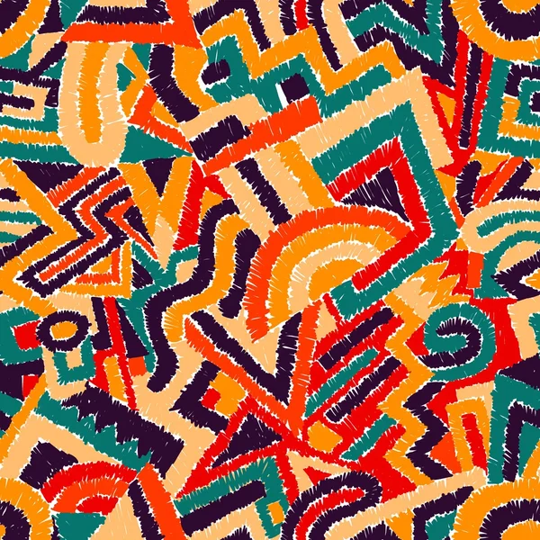 Kesintisiz geometrik arka plan. Etnik ve kabile motifler. Hatchin