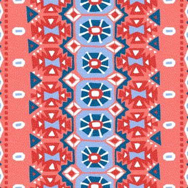 Kesintisiz geometrik desen. El yapımı halı. Vintage süsleme. T