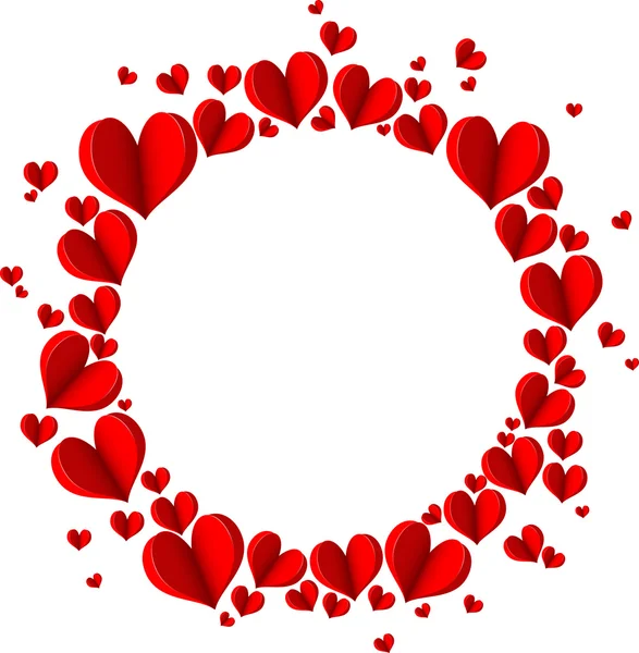 Çerçeve beyaz zemin üzerine kırmızı kalp.