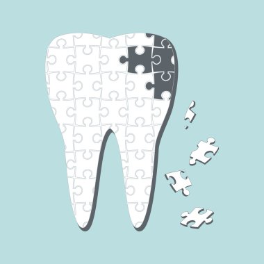 Caries. Vector illustration. clipart