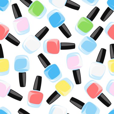 Tırnak cilası. Renkli vektör çizim. Çok renkli cam bo