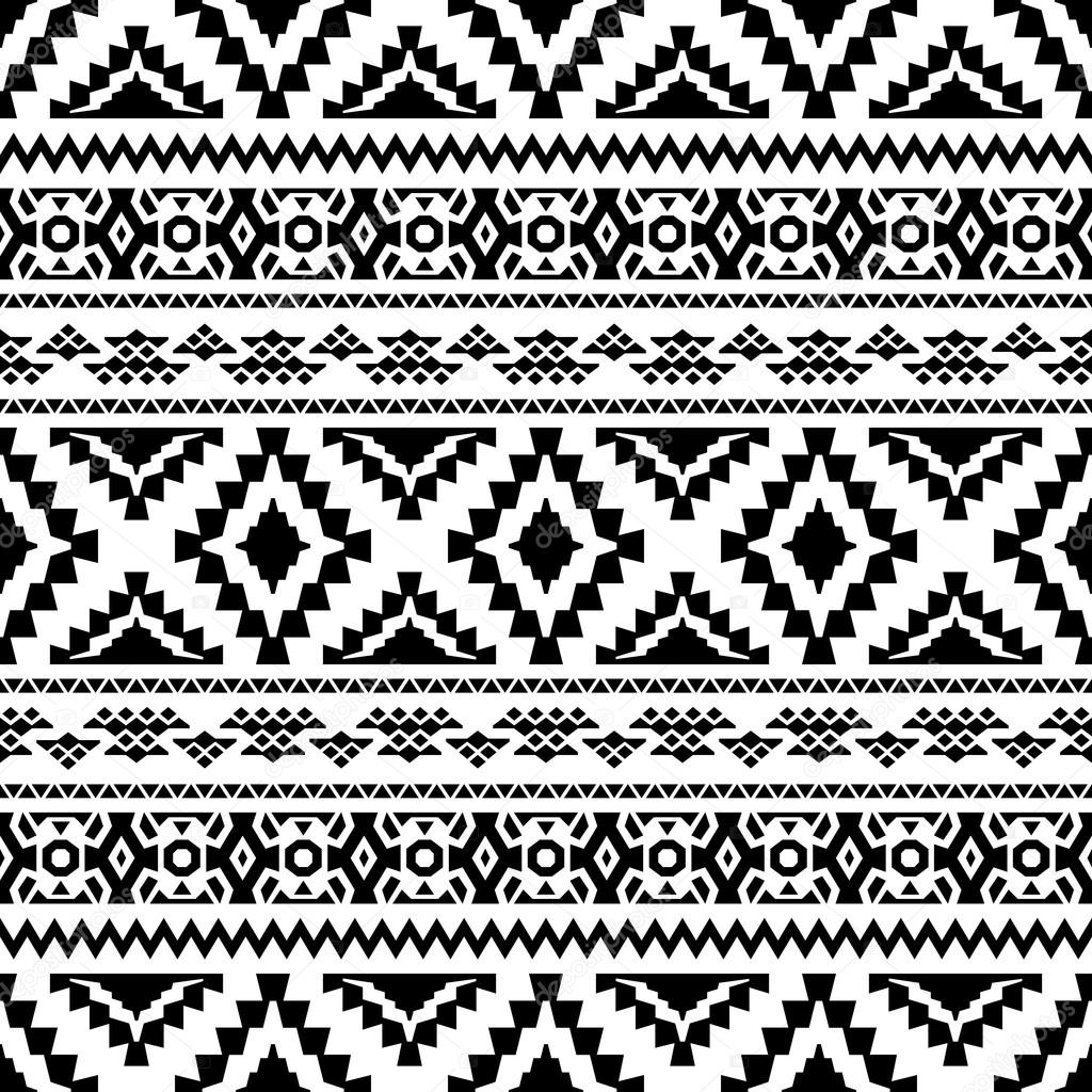 Seamless geometric background with tribal motifs.
