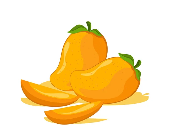 Mango Delicioso Diseño Frutas Saludables Verano Frutas Vector Diseño — Vector de stock