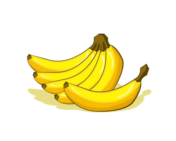 Banan Pożywne Owoce Wektor Projektu Letni Owoc Zdrowy Słodki — Wektor stockowy
