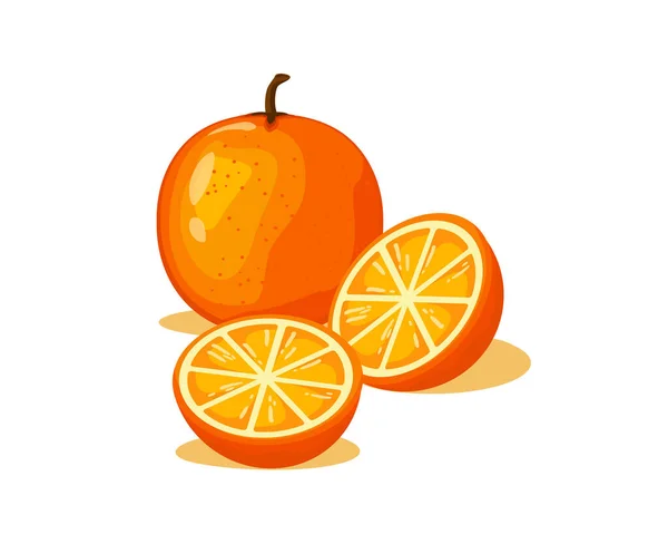 Frutas Naranjas Dulces Para Estilo Vida Saludable Diseño Vectores Frutas — Vector de stock