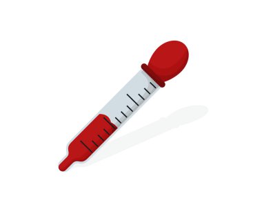 Pipette vektör simgesi. Gerçekçi tasarım tarzına sahip boru hattı vektörü
