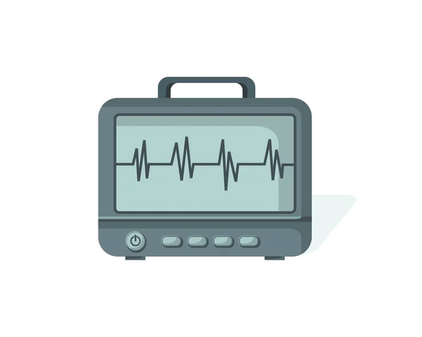 心拍数モニター医療機器 患者モニター医療機器 — ストックベクタ