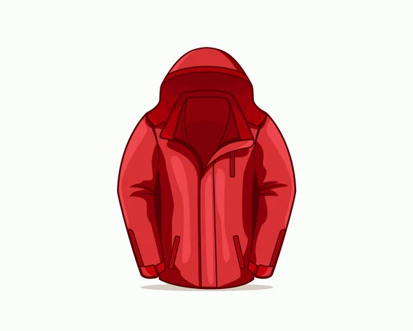 Montaña Impermeable Chaqueta Vector Diseño Equipamiento Montañismo Senderismo — Vector de stock