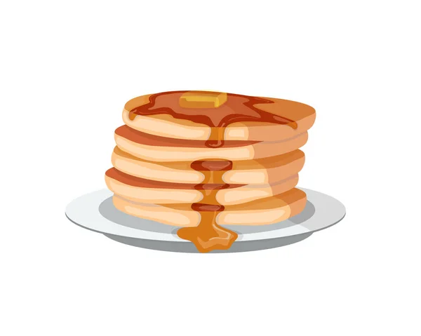 Pan Cake Vector Ontwerp Heerlijk Dessertvoedsel — Stockvector