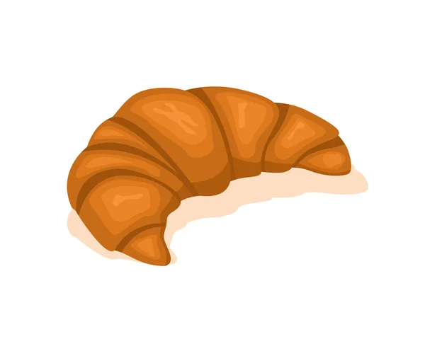 Zoet Croissantbrood Gebakken Dessertproduct Voor Ontbijt Lunch Vectorillustratie — Stockvector